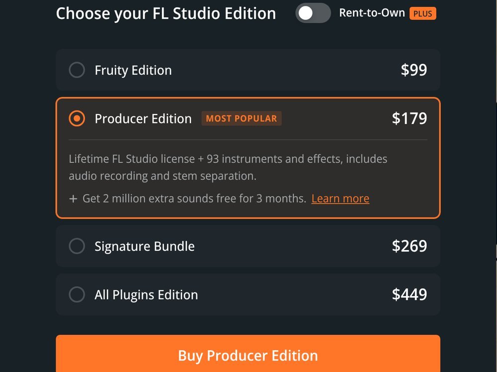 FL Studio deal check, step 1: Real offer, on the store's site